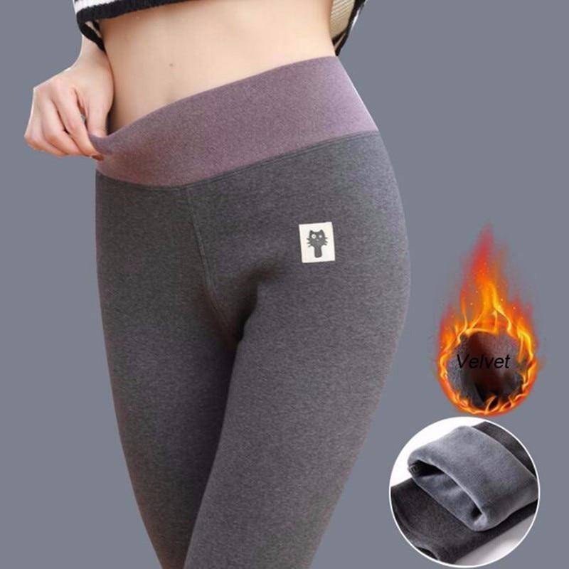 Winter Warm Thick Cashmere Leggings for Women Thermal Slim Fleece Lined  Pants US
