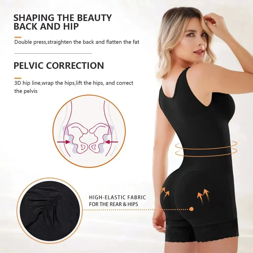 Postpartum Full Body Shaper with Bust Brooches