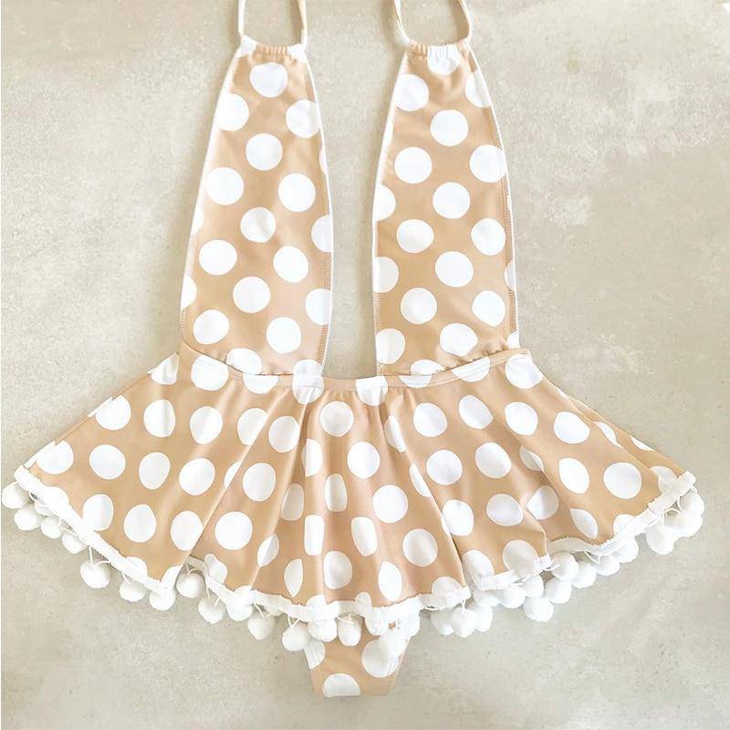 Dot Tassel Swimsuit - ByDivStore