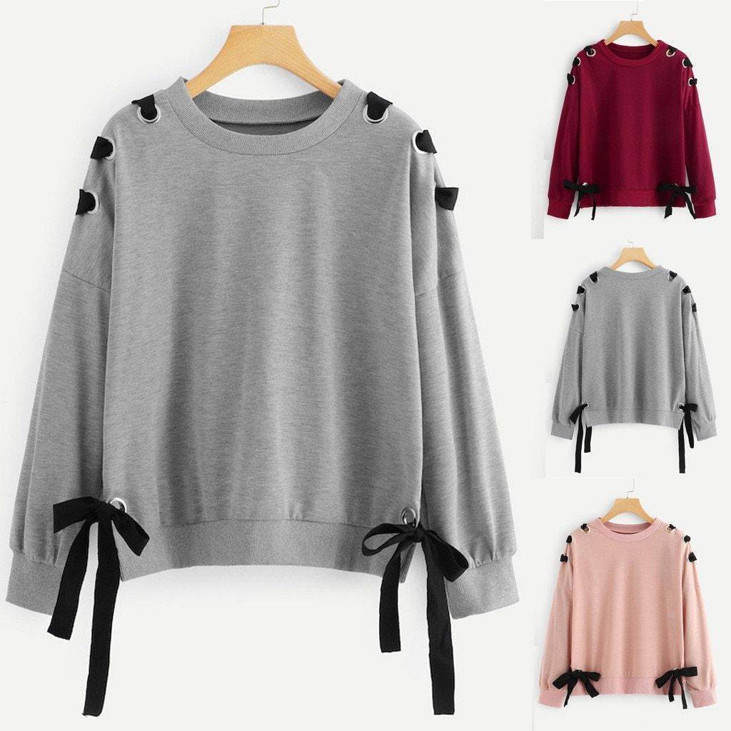 Women's Bow Sweatshirt - ByDivStore