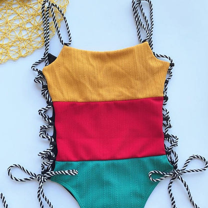 Lace Up Swimsuit - ByDivStore