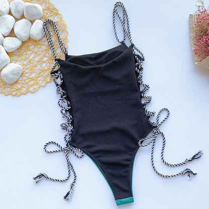 Lace Up Swimsuit - ByDivStore