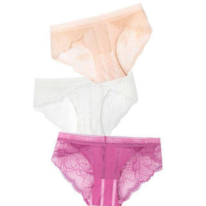 Women's 3Pcs Low-Rise Panties - ByDivStore