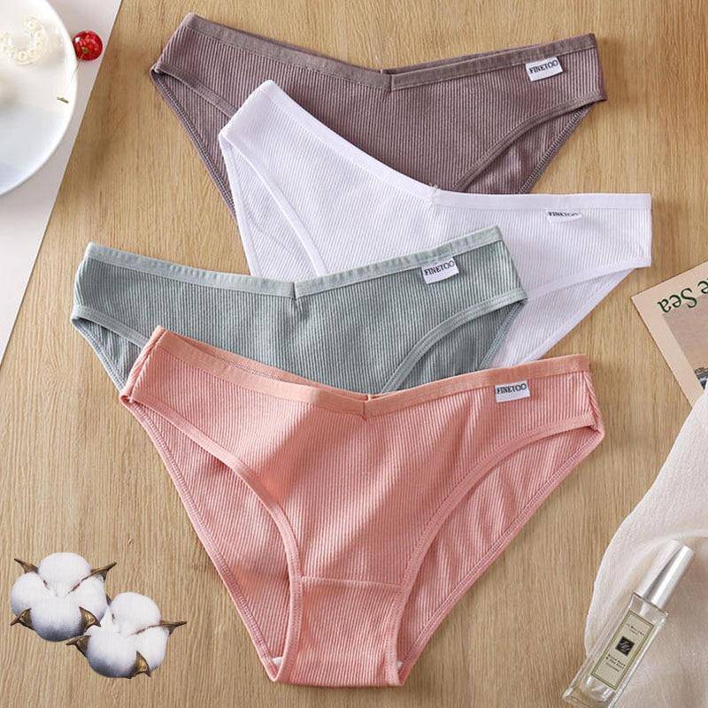 Women's 3Pcs Cotton Plus Size Panties - ByDivStore