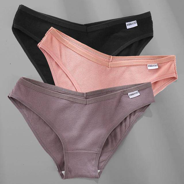 Women's 3Pcs Cotton Plus Size Panties - ByDivStore