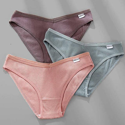 Women's 3Pcs Cotton Plus Size Panties - ByDivStore