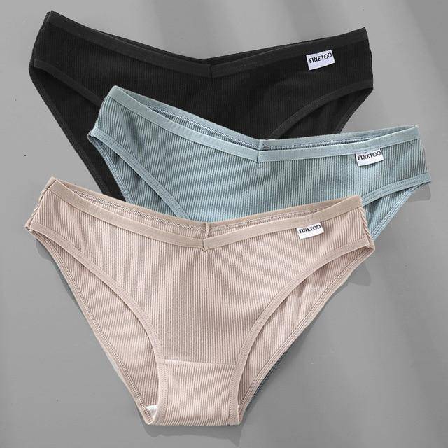 Women's 3Pcs Cotton Plus Size Panties - ByDivStore