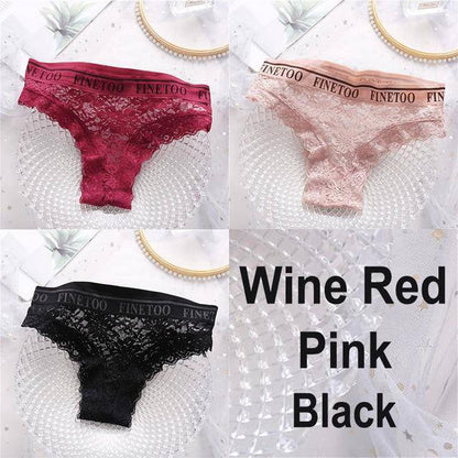 Women's 3Pcs Lace Panties - ByDivStore