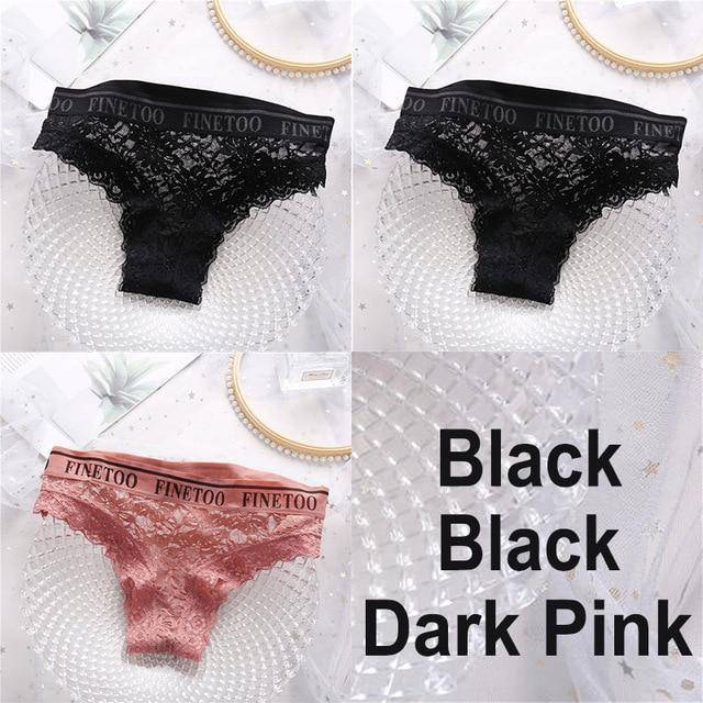 Women's 3Pcs Lace Panties - ByDivStore