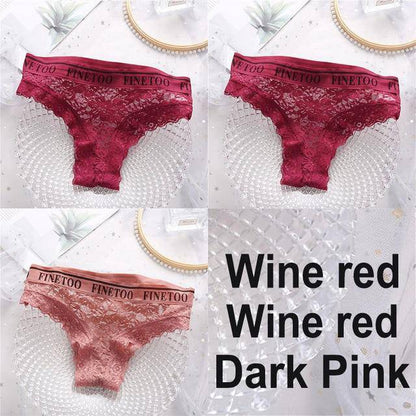 Women's 3Pcs Lace Panties - ByDivStore