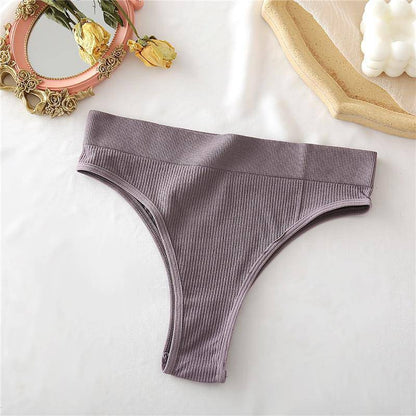 Women's 2Pcs Thong High Waisted Panties - ByDivStore