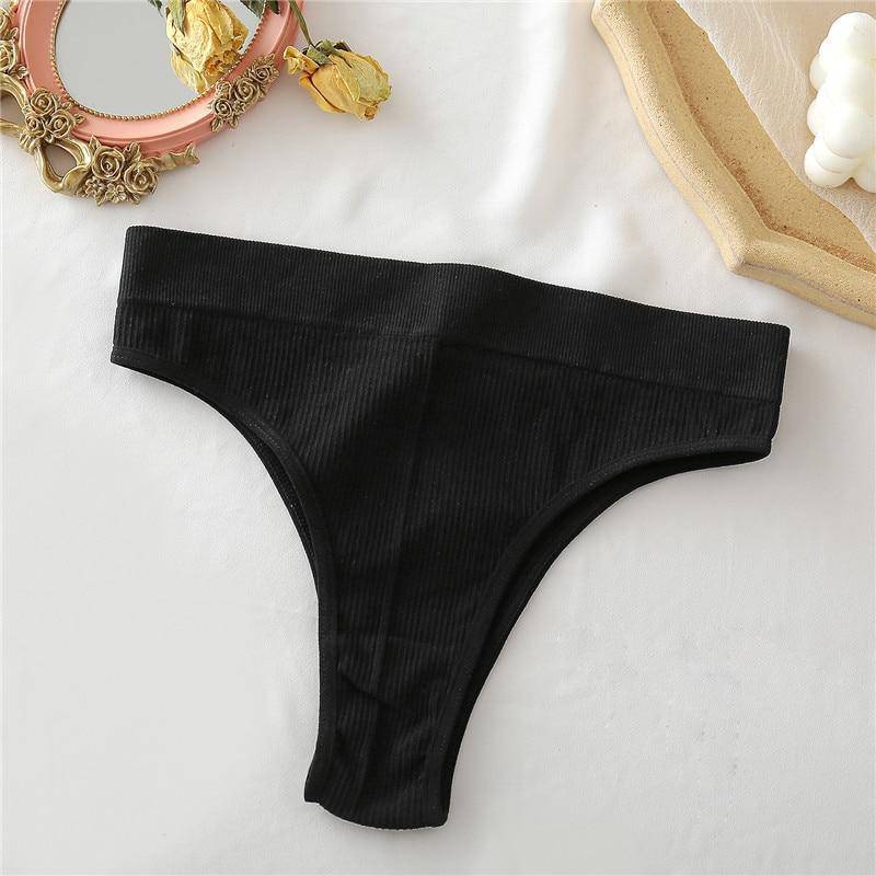 Women's 2Pcs Thong High Waisted Panties - ByDivStore