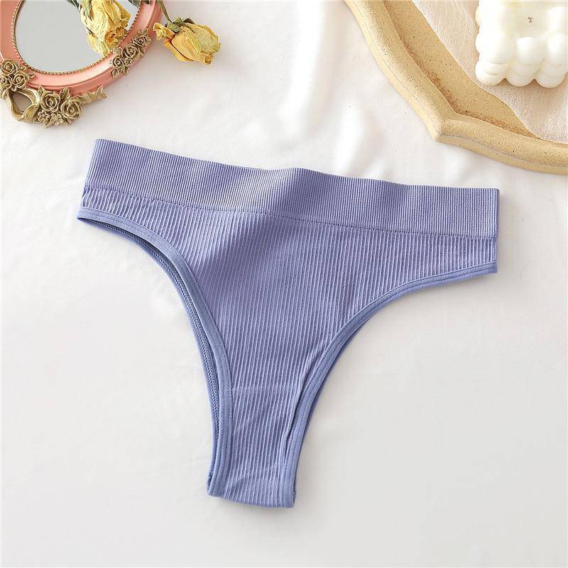 Women's 2Pcs Thong High Waisted Panties - ByDivStore