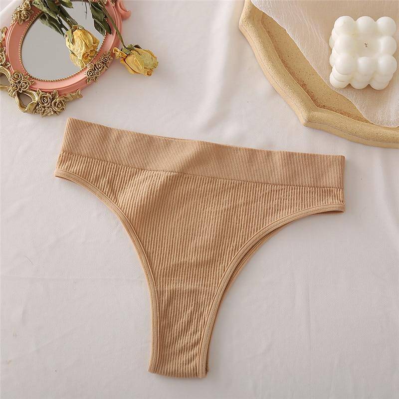 Women's 2Pcs Thong High Waisted Panties - ByDivStore