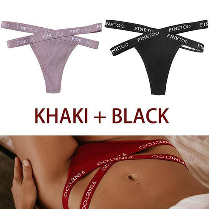 Women's 2Pcs Cross Strap Panties - ByDivStore