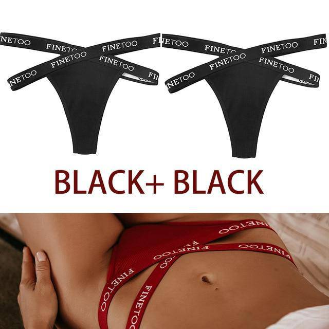 Women's 2Pcs Cross Strap Panties - ByDivStore