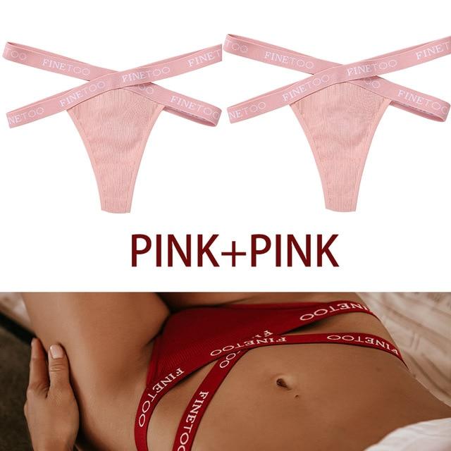 Women's 2Pcs Cross Strap Panties - ByDivStore