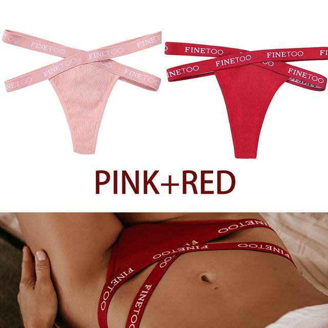 Women's 2Pcs Cross Strap Panties - ByDivStore