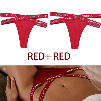 Women's 2Pcs Cross Strap Panties - ByDivStore