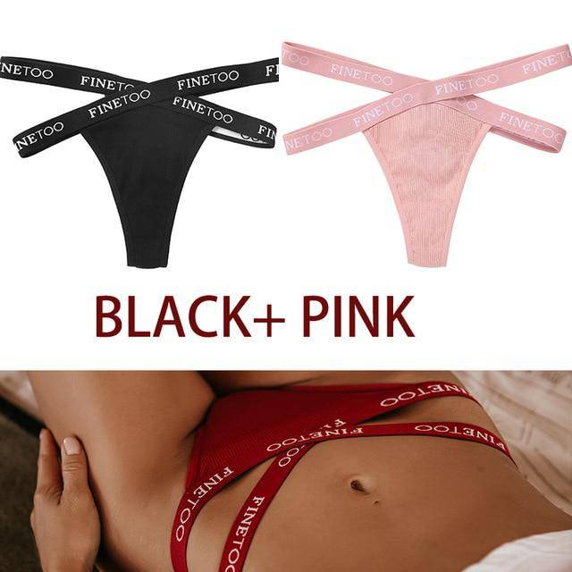 Women's 2Pcs Cross Strap Panties - ByDivStore