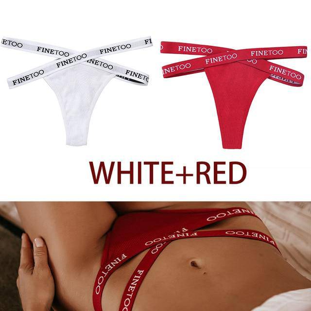 Women's 2Pcs Cross Strap Panties - ByDivStore