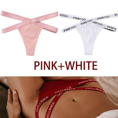 Women's 2Pcs Cross Strap Panties - ByDivStore