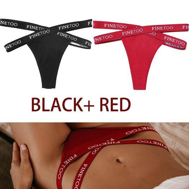 Women's 2Pcs Cross Strap Panties - ByDivStore