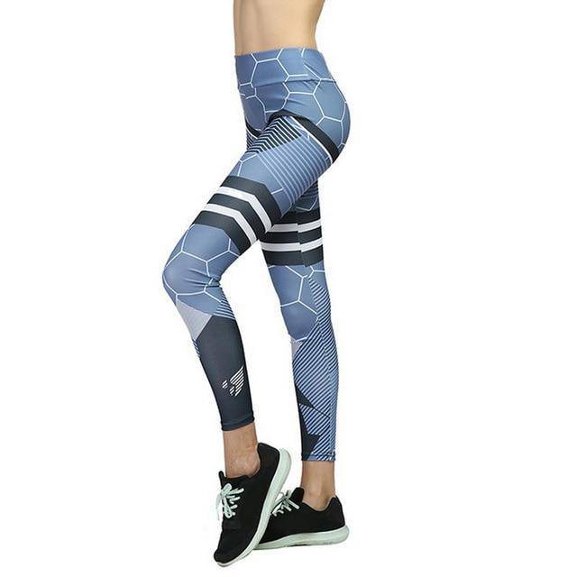 Women's Striped Printed YogaPants - ByDivStore