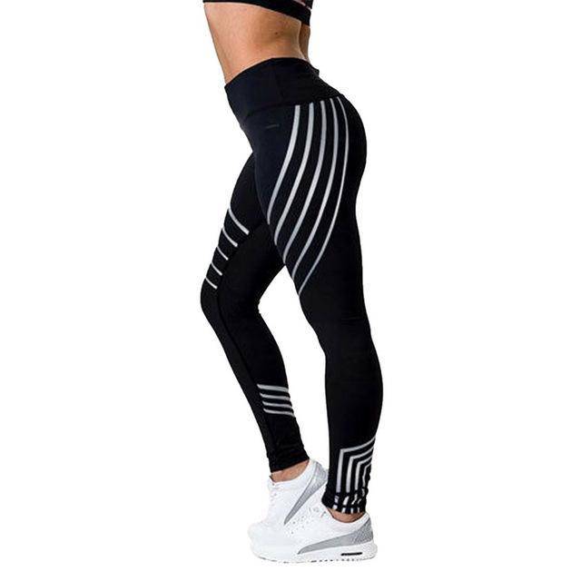 Women's Striped Printed YogaPants - ByDivStore