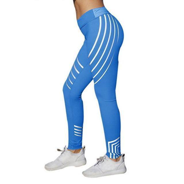 Women's Striped Printed YogaPants - ByDivStore