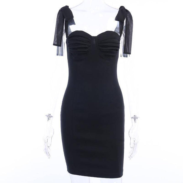 Lace up Bodycon Dress - ByDivStore