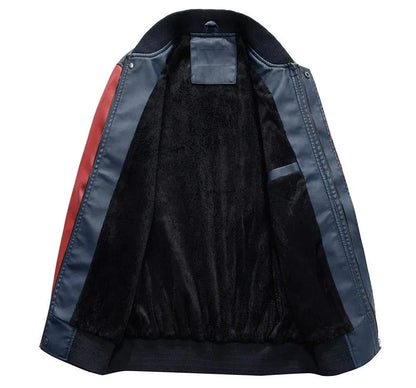 Men's Slim Motorcycle Leather Jacket | Casual PU Leather Coat