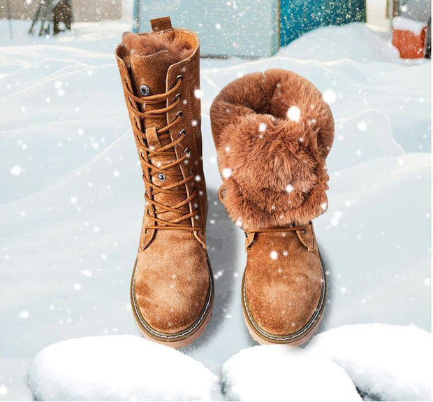 Women's Leather SnowBoots - ByDivStore