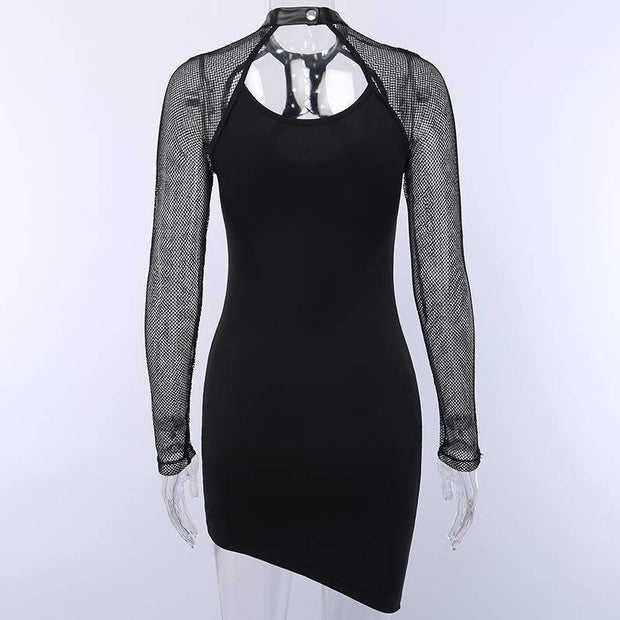 Mesh Sleeve Dress - ByDivStore