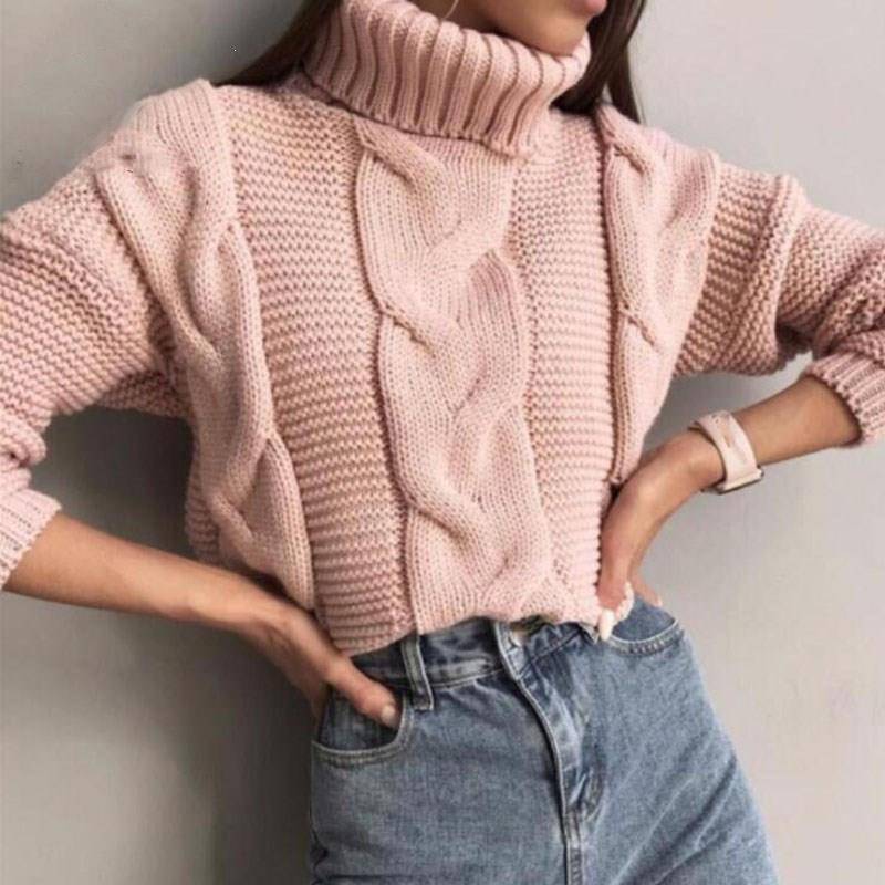 Knitted Turtleneck Sweater - ByDivStore