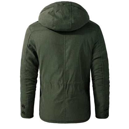 Men's Thicken Parkas Warm Winter Jacket | Military Outdoor Hooded Coat