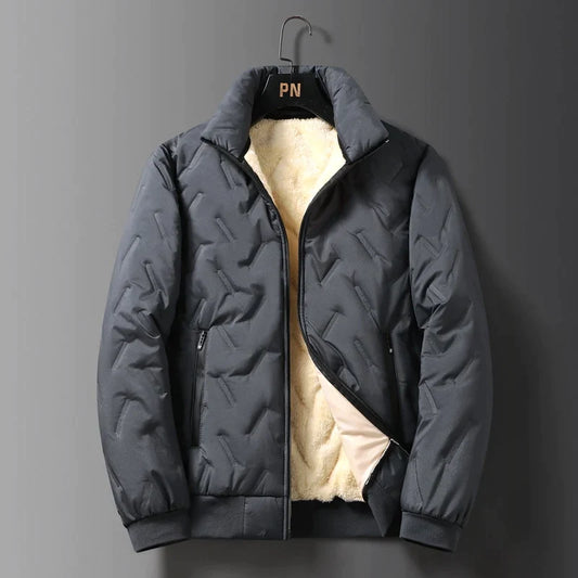 Men's Lambswool Jacket | Warm Thicken Waterproof Coat