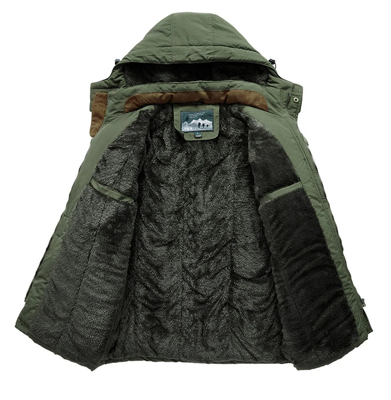 Multi-pocket Men's Winter Jacket | Hooded Windbreaker Parka Coat