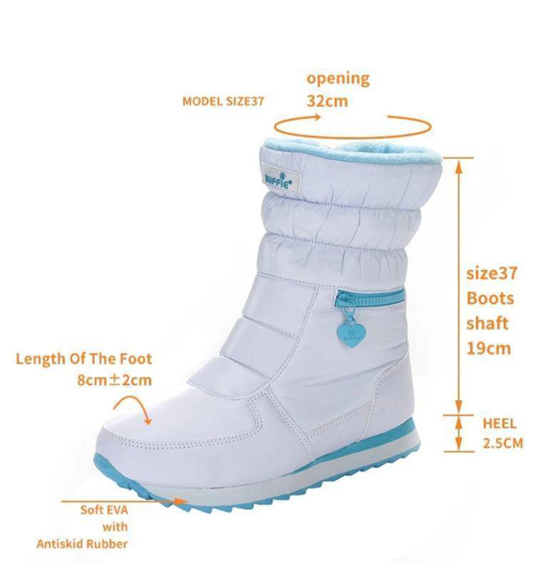 Women's Zipper Warm Snow Boots - ByDivStore