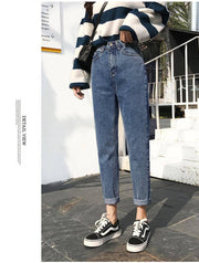 Women's Vintage Harem Winter Jeans - ByDivStore