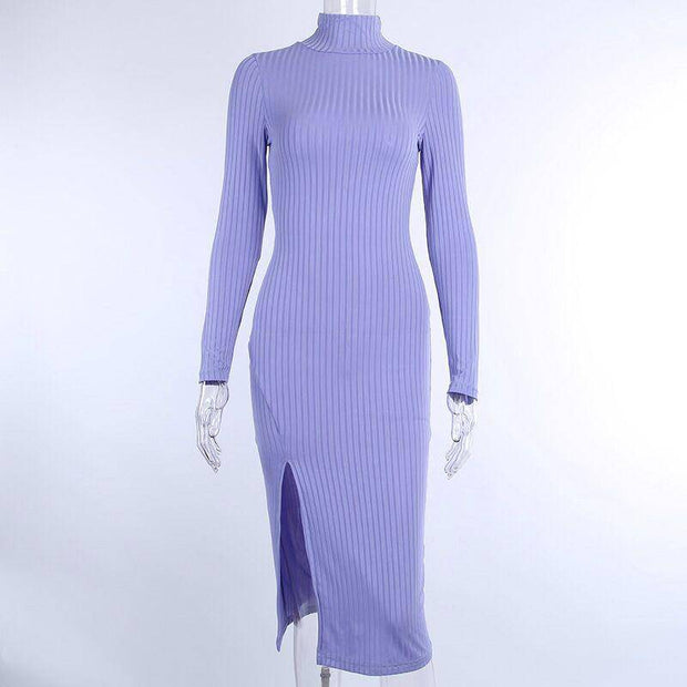 Ribbed Knitted Dress - ByDivStore