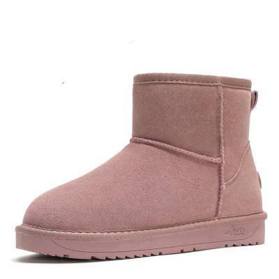 Women's Leather Fur Snow Boots - ByDivStore