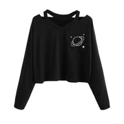 Women's Short V-Neck Sweatshirt - ByDivStore