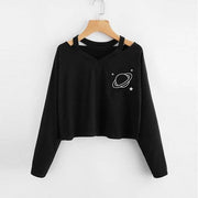 Women's Short V-Neck Sweatshirt - ByDivStore