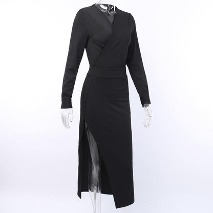 Deep V-Neck Dress - ByDivStore