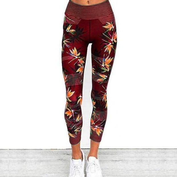 Women's Stripe Printing Yoga Pants - ByDivStore