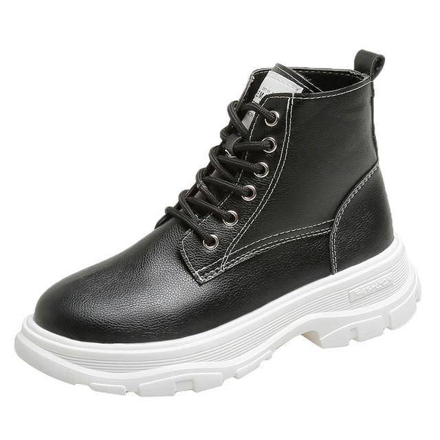 Women's Lace Up Combat Snow Boots - ByDivStore