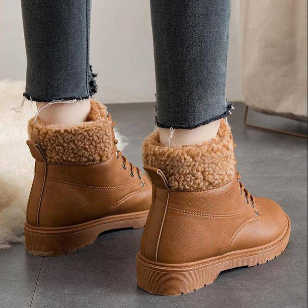 Women's Short Fur Warm Snow Boots - ByDivStore