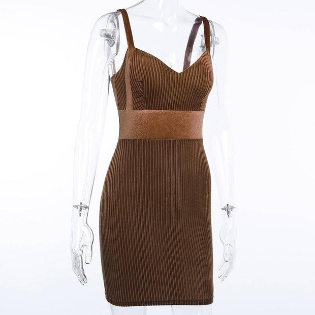 V-Neck Sleeveless Dress - ByDivStore