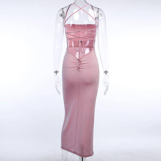 Pink Backless Dress - ByDivStore